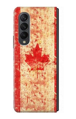 Samsung Galaxy Fold3 5G Hard Case Canada Flag Old Vintage