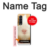 Samsung Galaxy Fold3 5G Hard Case Cute Guinea Pig with custom name