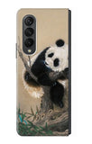 Samsung Galaxy Fold3 5G Hard Case Panda Fluffy Art Painting