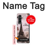 Samsung Galaxy Fold3 5G Hard Case Paris Postcard Eiffel Tower with custom name