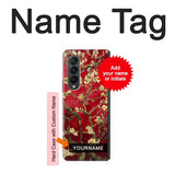 Samsung Galaxy Fold3 5G Hard Case Red Blossoming Almond Tree Van Gogh with custom name