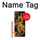 Samsung Galaxy Fold3 5G Hard Case Chinese Gold Dragon Printed with custom name