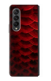 Samsung Galaxy Fold3 5G Hard Case Red Arowana Fish Scale