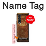 Samsung Galaxy Fold3 5G Hard Case Holy Bible 1611 King James Version with custom name