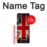 Samsung Galaxy Fold3 5G Hard Case Vintage British Flag with custom name