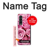 Samsung Galaxy Fold3 5G Hard Case Pink Rose with custom name