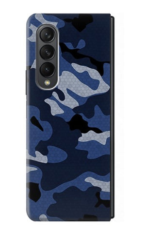 Samsung Galaxy Fold3 5G Hard Case Navy Blue Camouflage