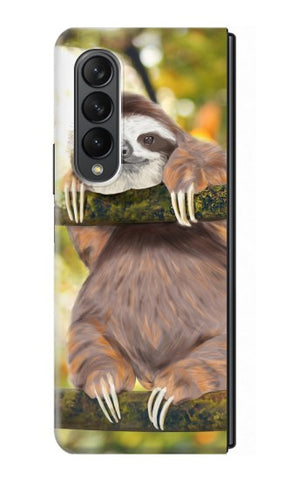 Samsung Galaxy Fold3 5G Hard Case Cute Baby Sloth Paint