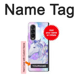 Samsung Galaxy Fold3 5G Hard Case Unicorn with custom name