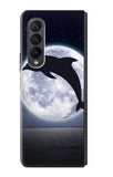 Samsung Galaxy Fold3 5G Hard Case Dolphin Moon Night