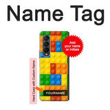 Samsung Galaxy Fold3 5G Hard Case Brick Toy with custom name