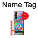 Samsung Galaxy Fold3 5G Hard Case Holographic Photo Printed with custom name