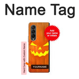 Samsung Galaxy Fold3 5G Hard Case Pumpkin Halloween with custom name