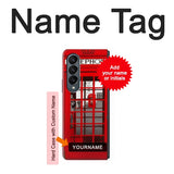 Samsung Galaxy Fold4 Hard Case Classic British Red Telephone Box with custom name