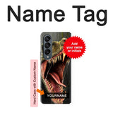 Samsung Galaxy Fold4 Hard Case T-Rex Dinosaur with custom name