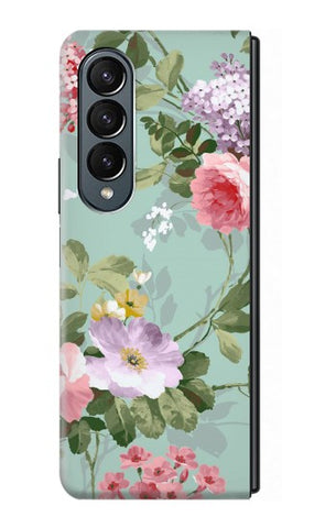 Samsung Galaxy Fold4 Hard Case Flower Floral Art Painting
