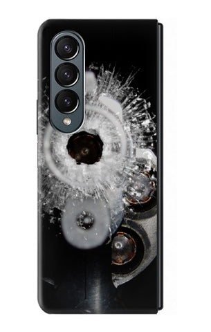 Samsung Galaxy Fold4 Hard Case Gun Bullet Hole Glass