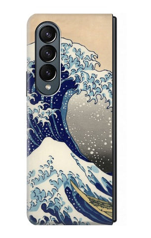 Samsung Galaxy Fold4 Hard Case Katsushika Hokusai The Great Wave off Kanagawa