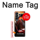 Samsung Galaxy Fold4 Hard Case Red Wine Bottle And Glass with custom name