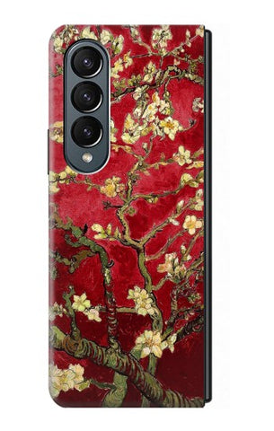 Samsung Galaxy Fold4 Hard Case Red Blossoming Almond Tree Van Gogh