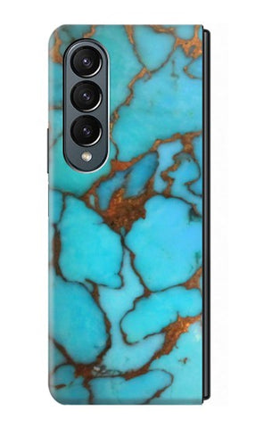 Samsung Galaxy Fold4 Hard Case Aqua Turquoise Rock