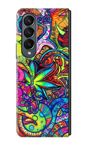 Samsung Galaxy Fold4 Hard Case Colorful Art Pattern