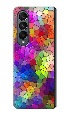 Samsung Galaxy Fold4 Hard Case Colorful Brick Mosaics