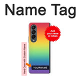 Samsung Galaxy Fold4 Hard Case LGBT Gradient Pride Flag with custom name