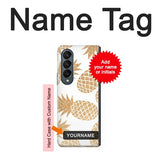 Samsung Galaxy Fold4 Hard Case Seamless Pineapple with custom name