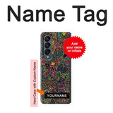 Samsung Galaxy Fold4 Hard Case Psychedelic Art with custom name