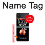 Samsung Galaxy Flip3 5G Hard Case Basketball with custom name