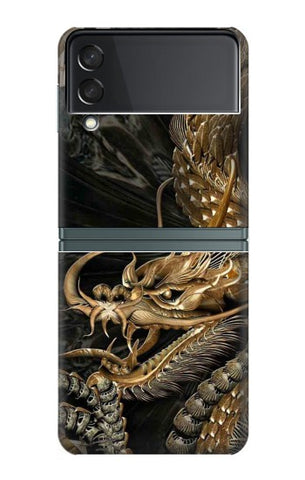 Samsung Galaxy Flip3 5G Hard Case Gold Dragon