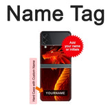 Samsung Galaxy Flip3 5G Hard Case Red Dragon with custom name