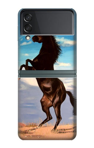 Samsung Galaxy Flip3 5G Hard Case Wild Black Horse