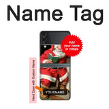 Samsung Galaxy Flip3 5G Hard Case Santa Claus Merry Xmas with custom name