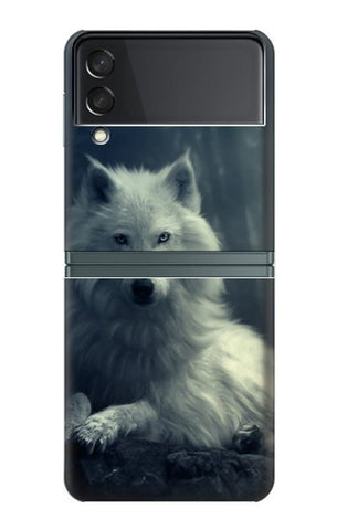 Samsung Galaxy Flip3 5G Hard Case White Wolf