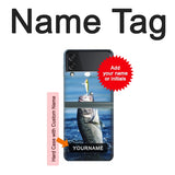 Samsung Galaxy Flip3 5G Hard Case Bass Fishing with custom name