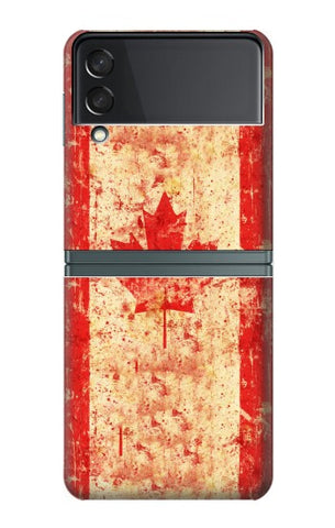 Samsung Galaxy Flip3 5G Hard Case Canada Flag Old Vintage