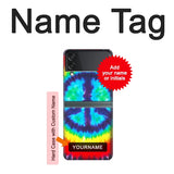 Samsung Galaxy Flip3 5G Hard Case Tie Dye Peace with custom name