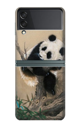 Samsung Galaxy Flip3 5G Hard Case Panda Fluffy Art Painting
