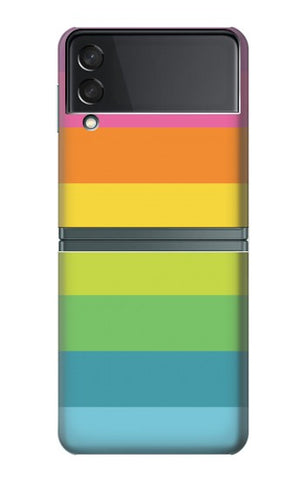 Samsung Galaxy Flip3 5G Hard Case Rainbow Pattern