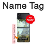 Samsung Galaxy Flip3 5G Hard Case Claude Monet Woman with a Parasol with custom name