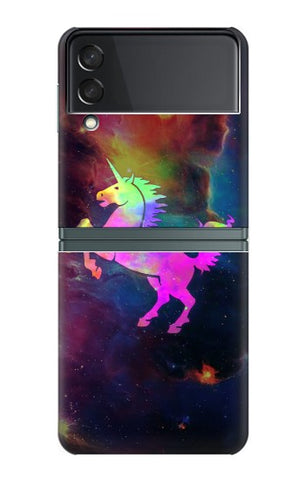 Samsung Galaxy Flip3 5G Hard Case Rainbow Unicorn Nebula Space