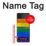 Samsung Galaxy Flip3 5G Hard Case Rainbow Gay LGBT Pride Flag with custom name