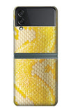 Samsung Galaxy Flip3 5G Hard Case Yellow Snake Skin