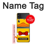 Samsung Galaxy Flip3 5G Hard Case Yellow Duck with custom name