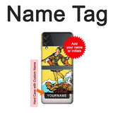 Samsung Galaxy Flip3 5G Hard Case Tarot Card The Fool with custom name