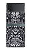 Samsung Galaxy Flip3 5G Hard Case White Rattle Snake Skin