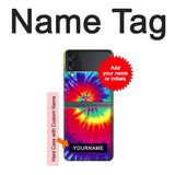 Samsung Galaxy Flip3 5G Hard Case Tie Dye Fabric Color with custom name