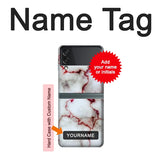 Samsung Galaxy Flip3 5G Hard Case Bloody Marble with custom name
